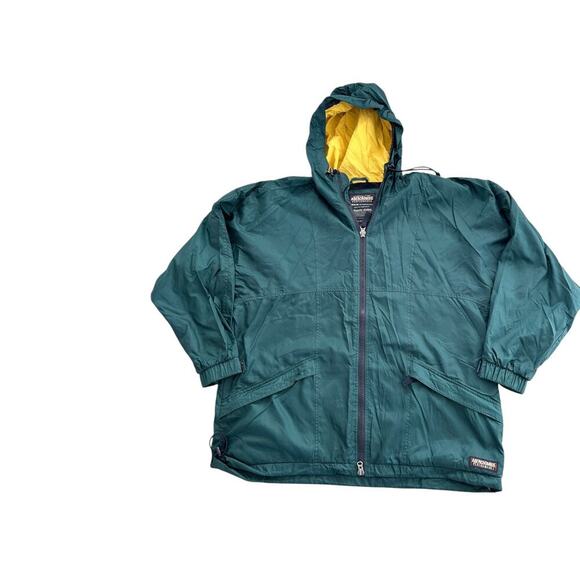 Vintage 90s Abercrombie Performance Nylon Windbreaker jacket Hunter Green Mens L - Picture 5 of 11